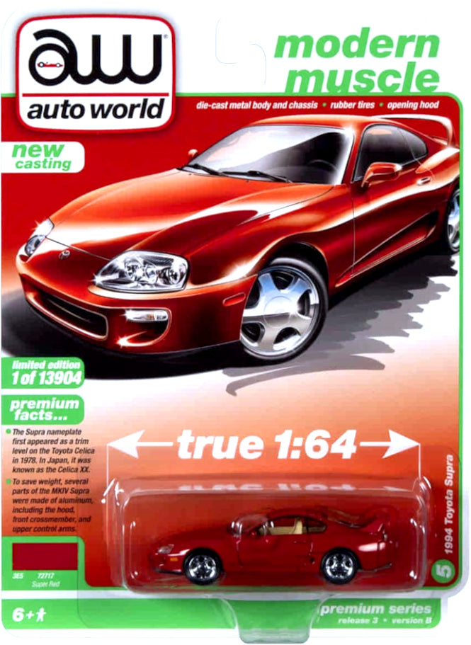 2021 Auto World - 1994 Toyota Supra Turbo (Red) AW64322-3B5