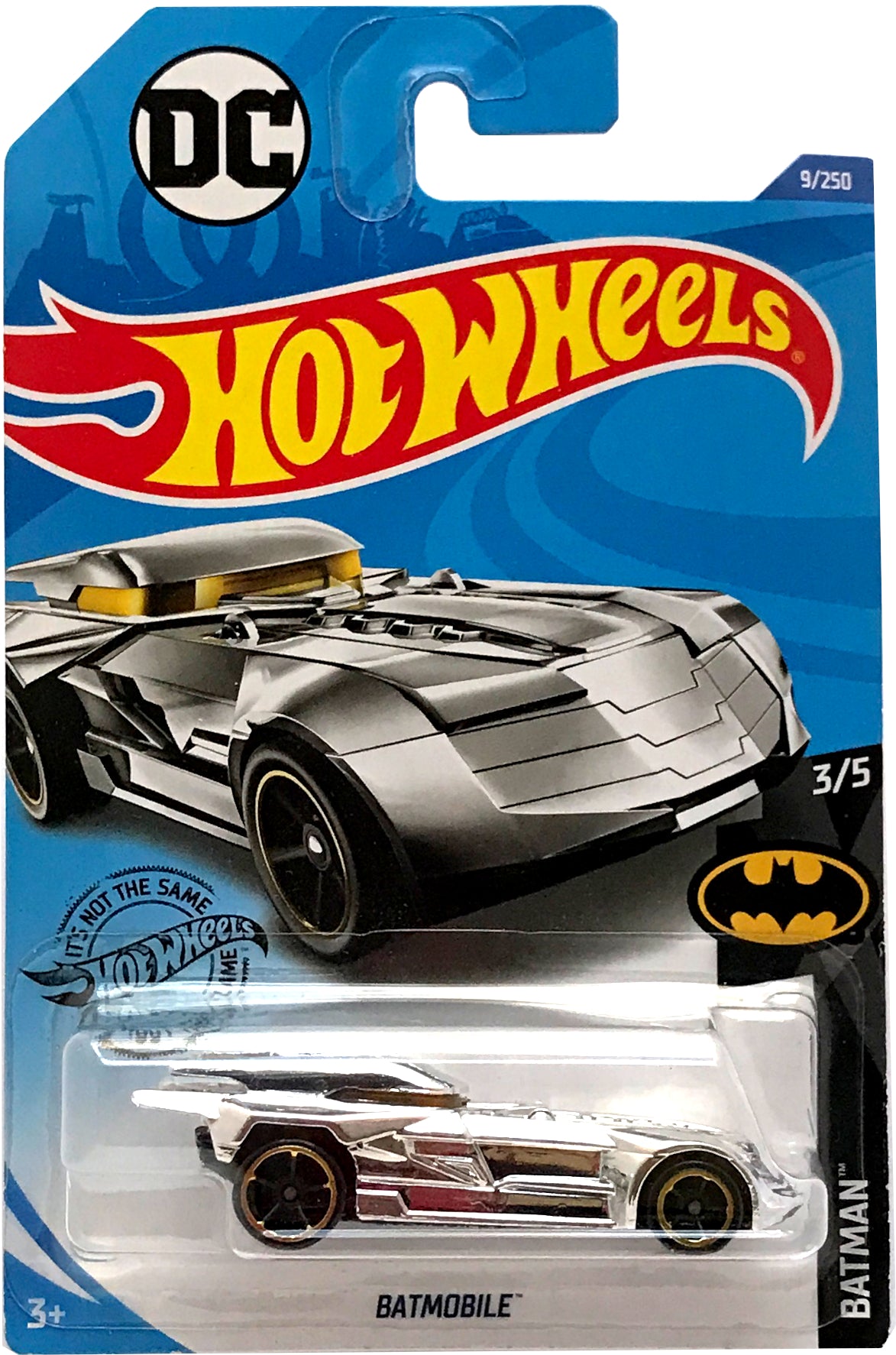 2020 Hot Wheels Mainline #009 - DC Batmobile (Silver Chrome) GHB93