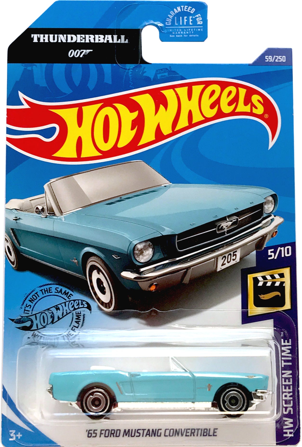 2020 Hot Wheels Mainline #059 - '65 Ford Mustang Convertible (Blue) GHC77