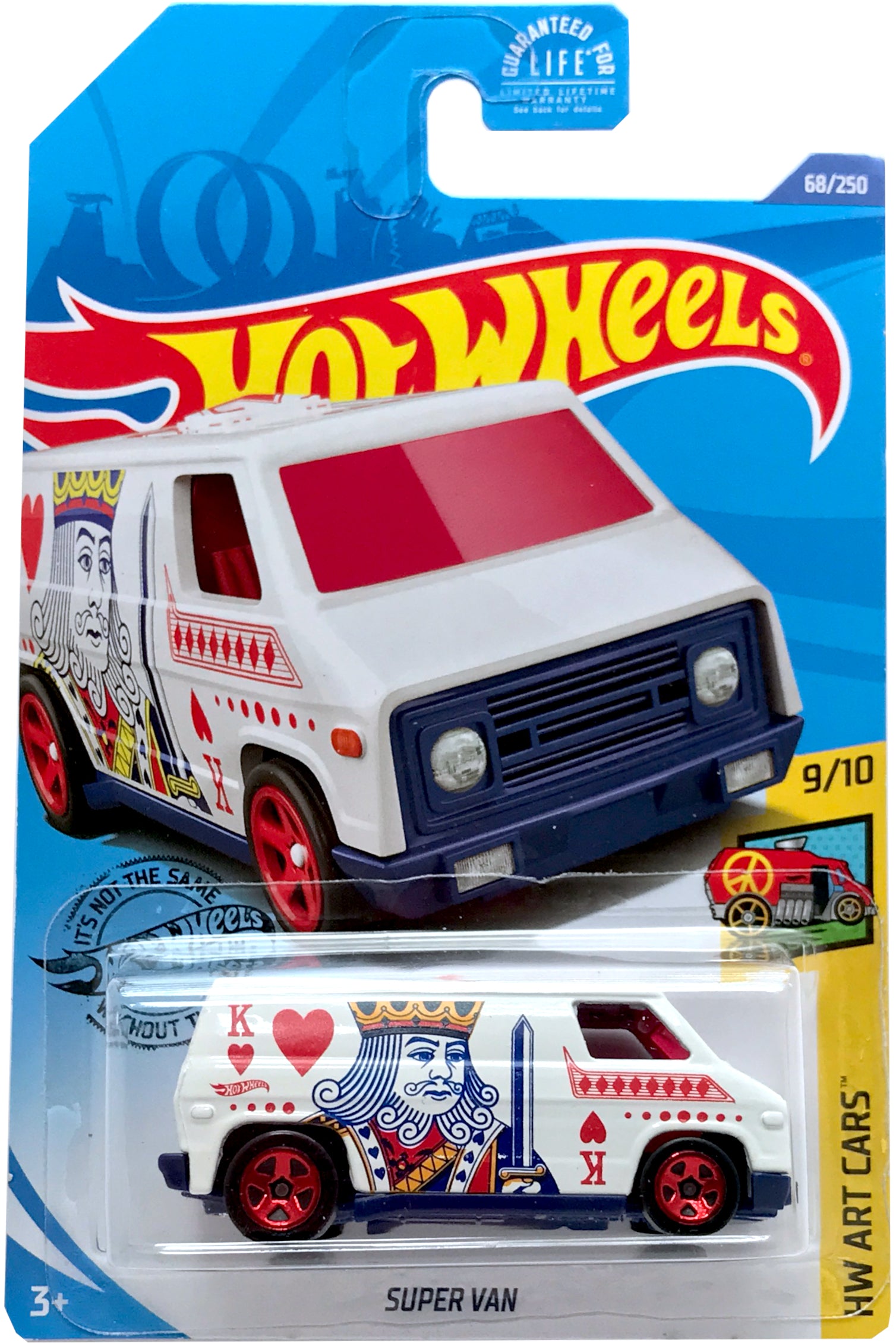 2020 Hot Wheels Mainline #068 - Super Van King of Hearts (White) GHC21