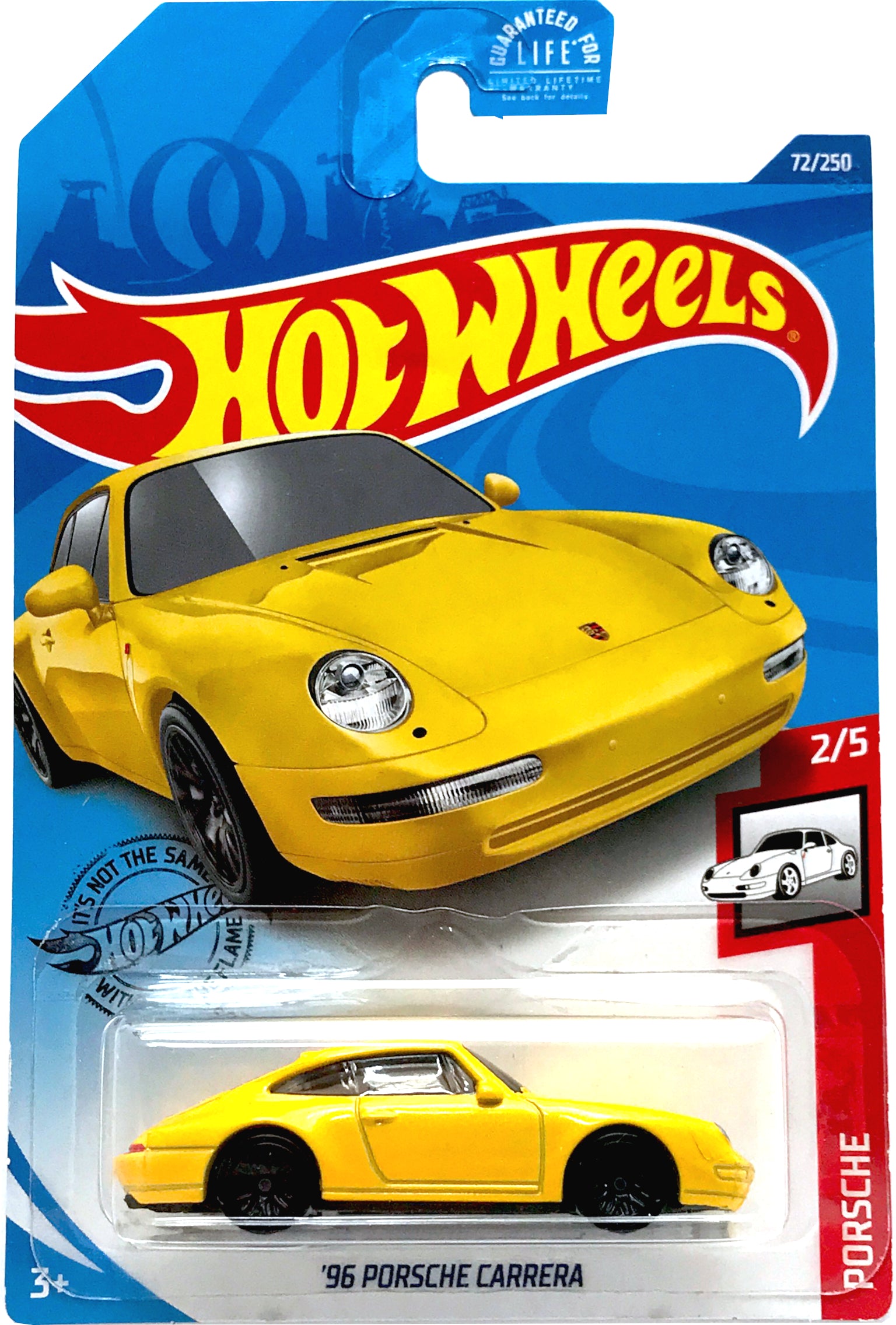 2020 Hot Wheels Mainline #072 - '96 Porsche Carrera (Yellow) GHF18