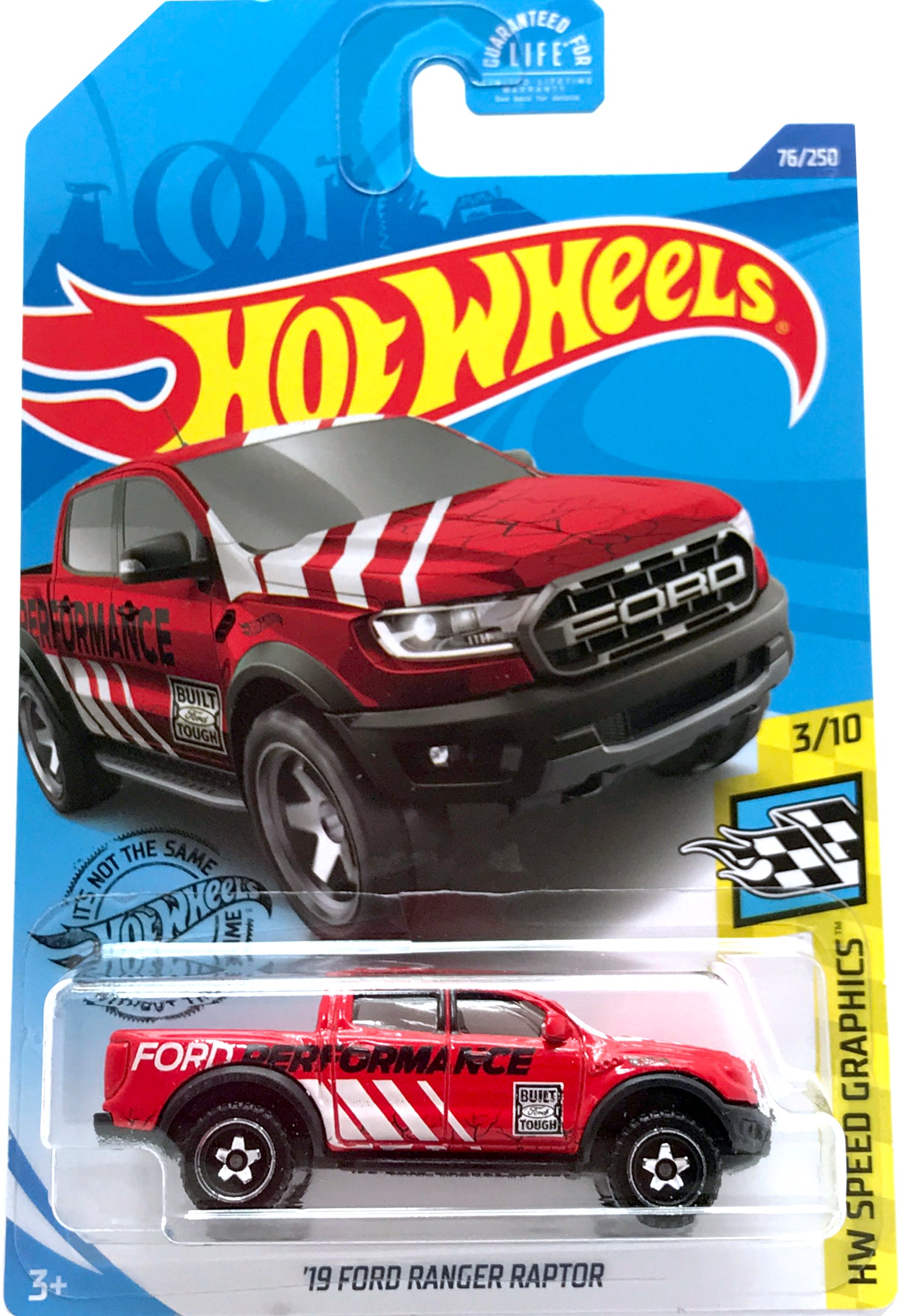 2020 Hot Wheels Mainline #076 - '19 Ford Ranger Raptor (Red) GHF33