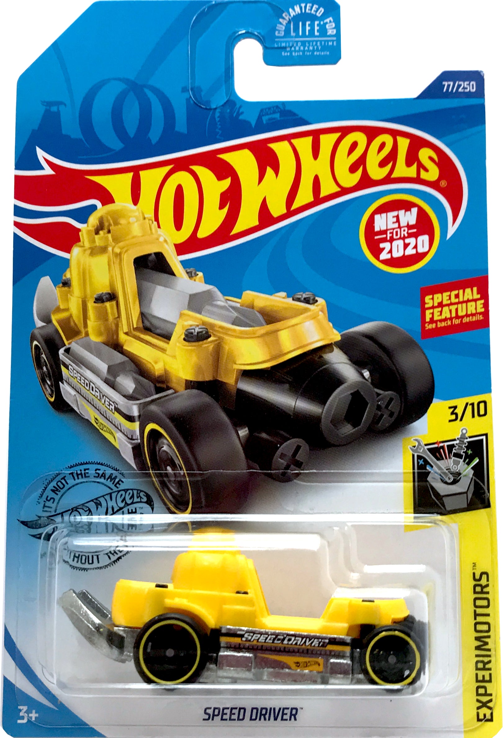 2020 Hot Wheels Mainline #077 - Speed Driver Bit Driver (Yellow) GHD89