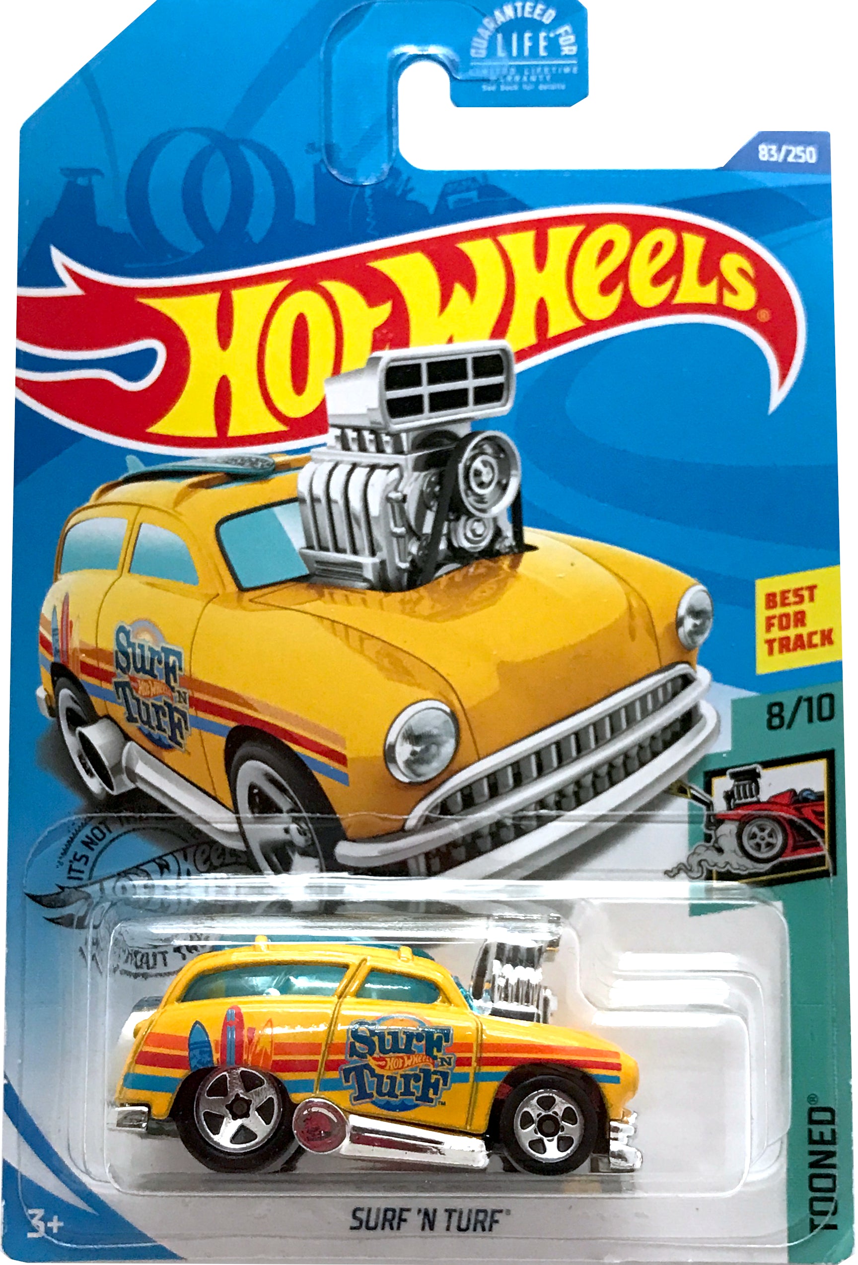 2020 Hot Wheels Mainline #083 - Surf 'N Turf Wagon (Yellow) GHD47