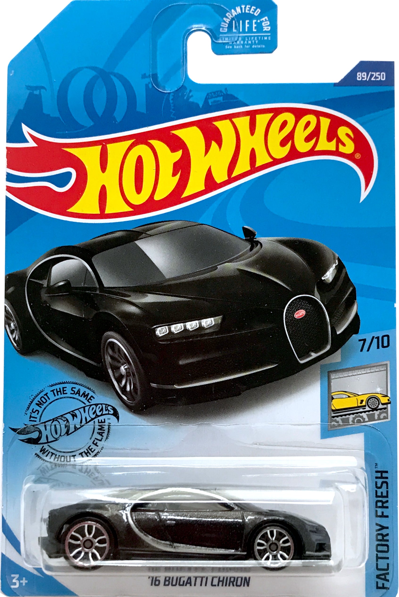 2020 Hot Wheels Mainline #089 - '16 Bugatti Chiron Supercar (Black) GHC02