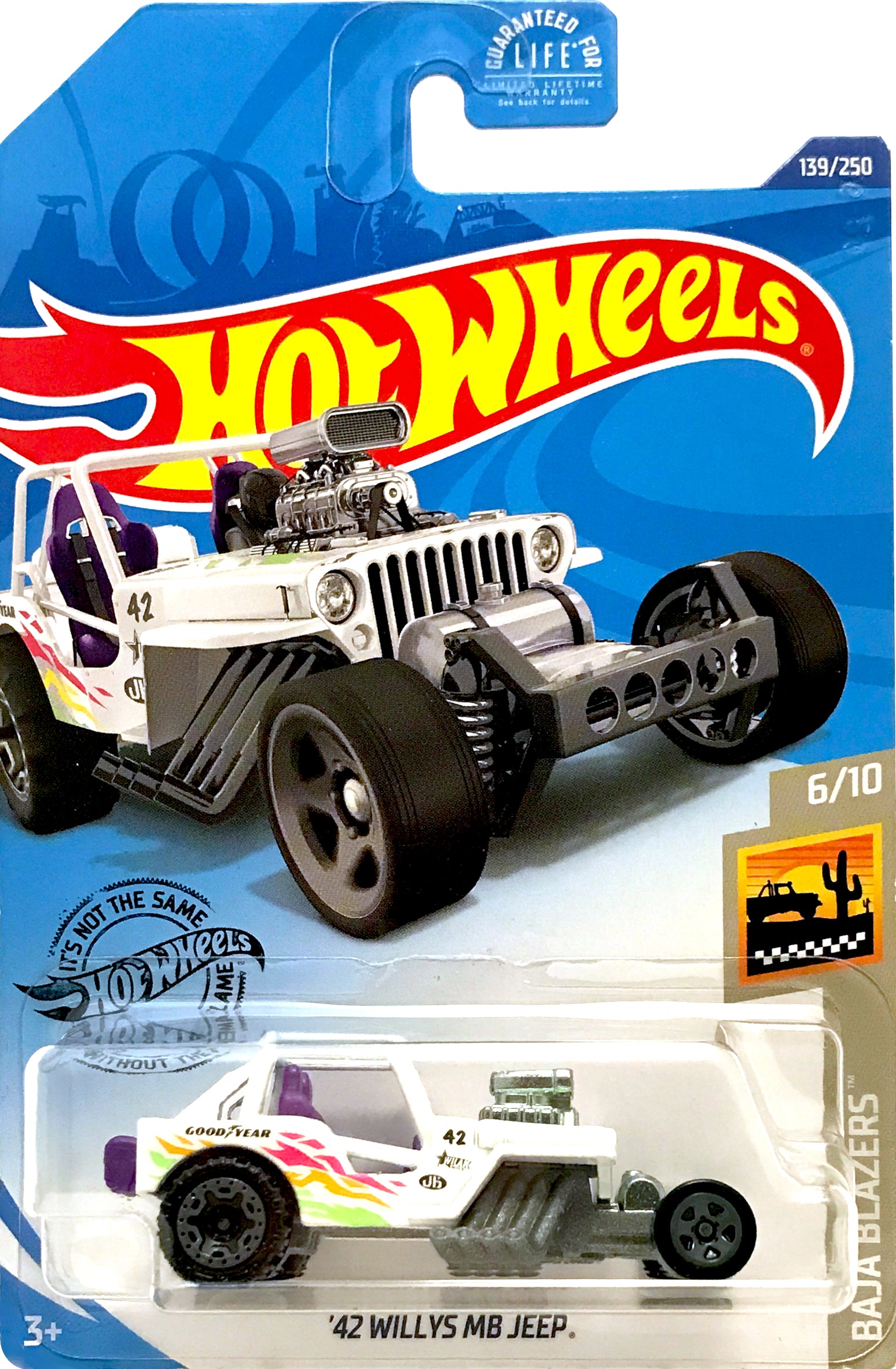 2020 Hot Wheels Mainline #137 - 1942 Willys MB Jeep (White) GHF63