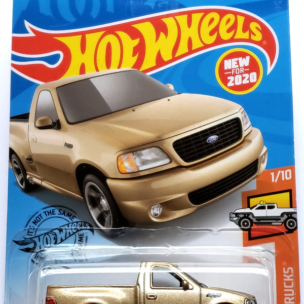 2020 Hot Wheels 1999 Ford F-150 SVT Lightning Gold GHB33 Diecast Truck