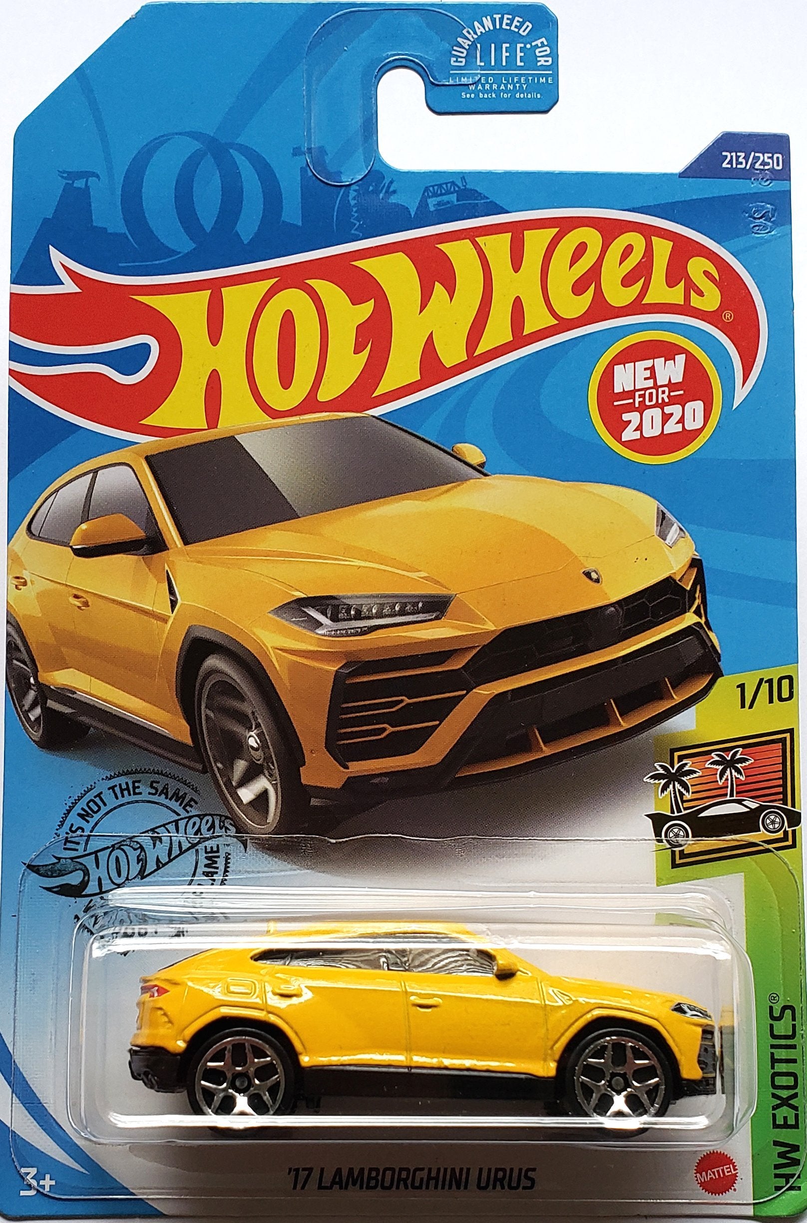 2020 Hot Wheels Mainline #213 - 2017 Lamborghini URUS (Yellow) GHB36