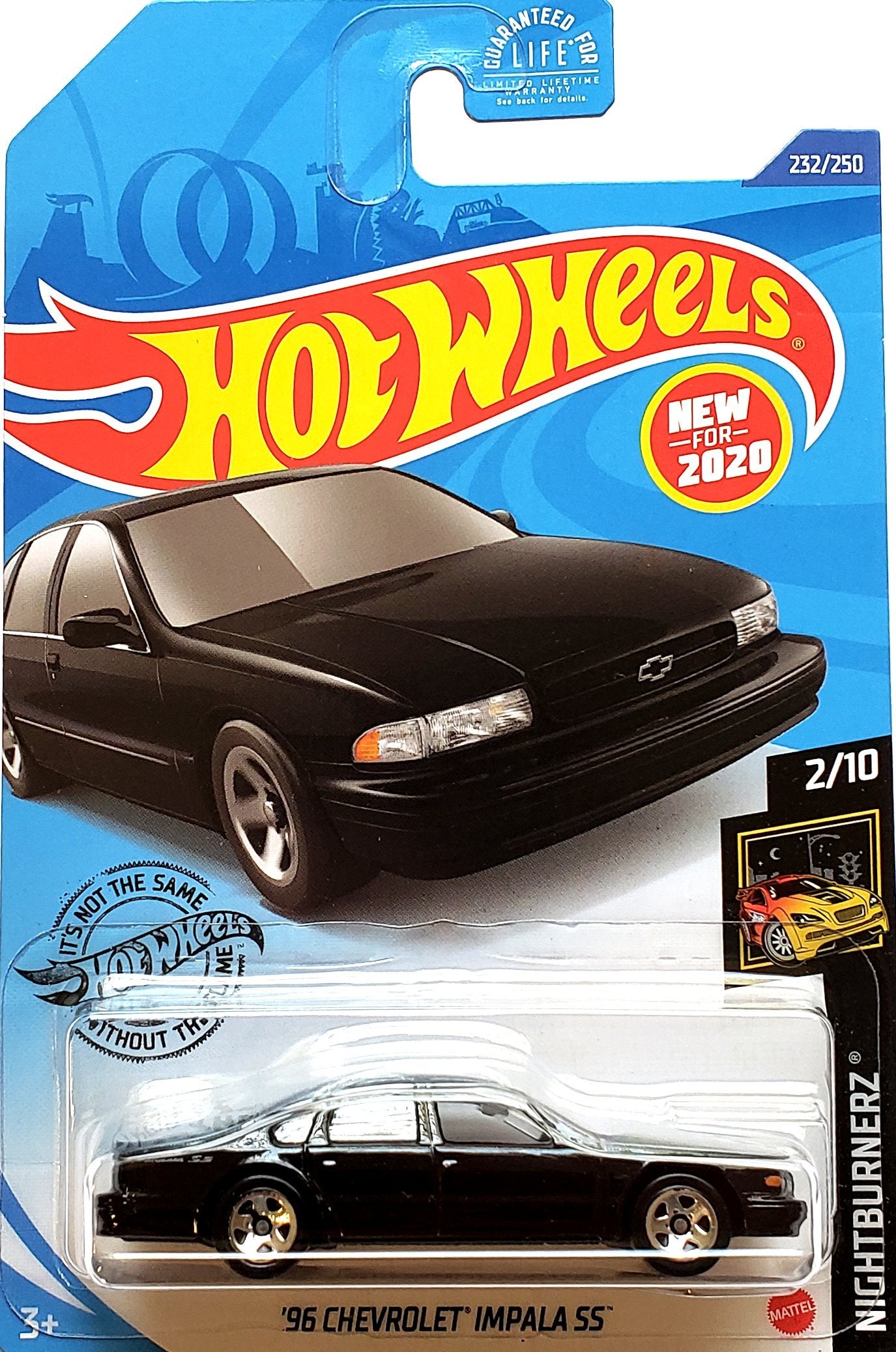 2020 Hot Wheels Mainline #232 - 1996 Chevy Impala SS (Black) GHB74