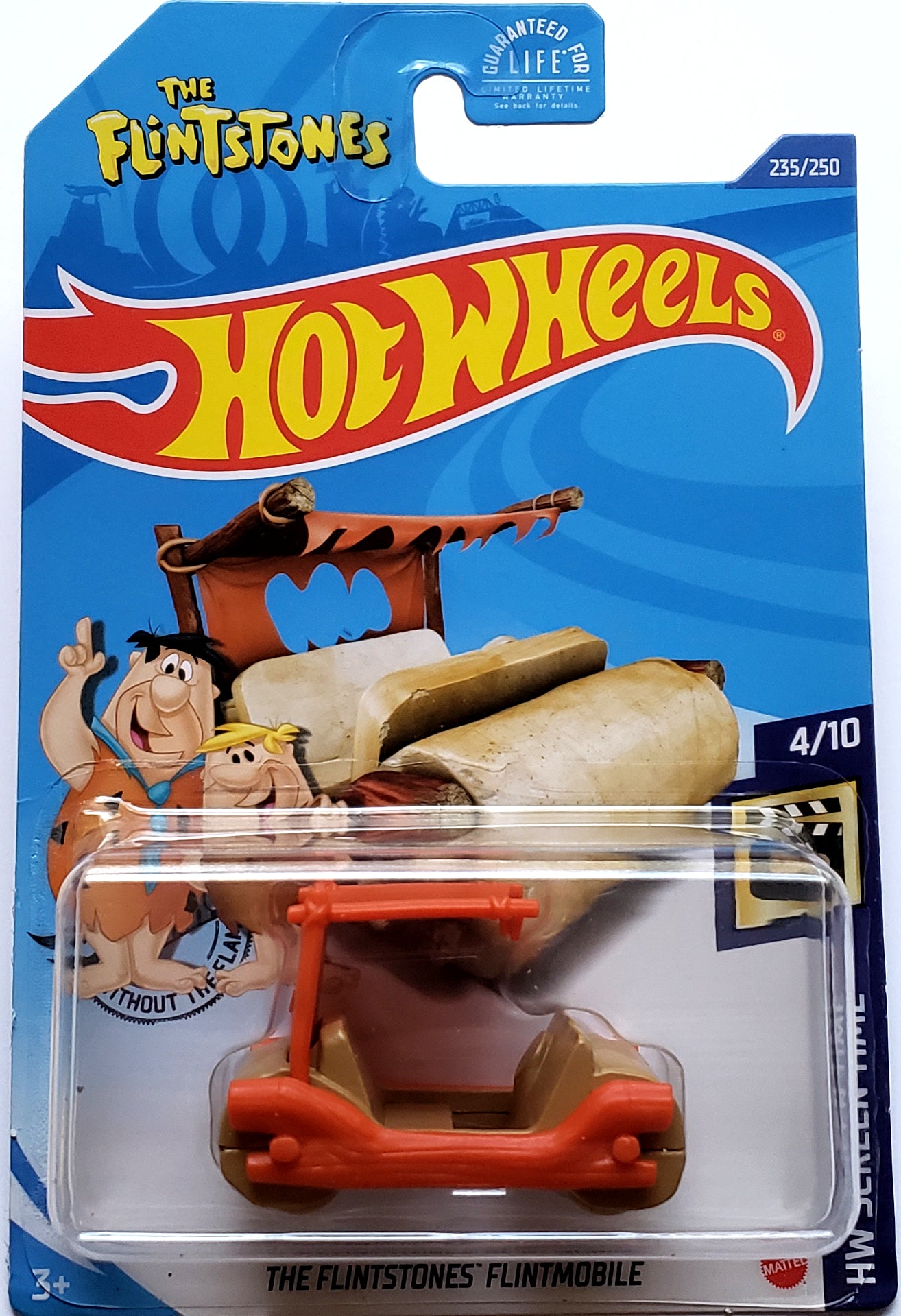 2020 Hot Wheels Mainline #235 - The Flintstones Flintmobile (Orange) GHC76