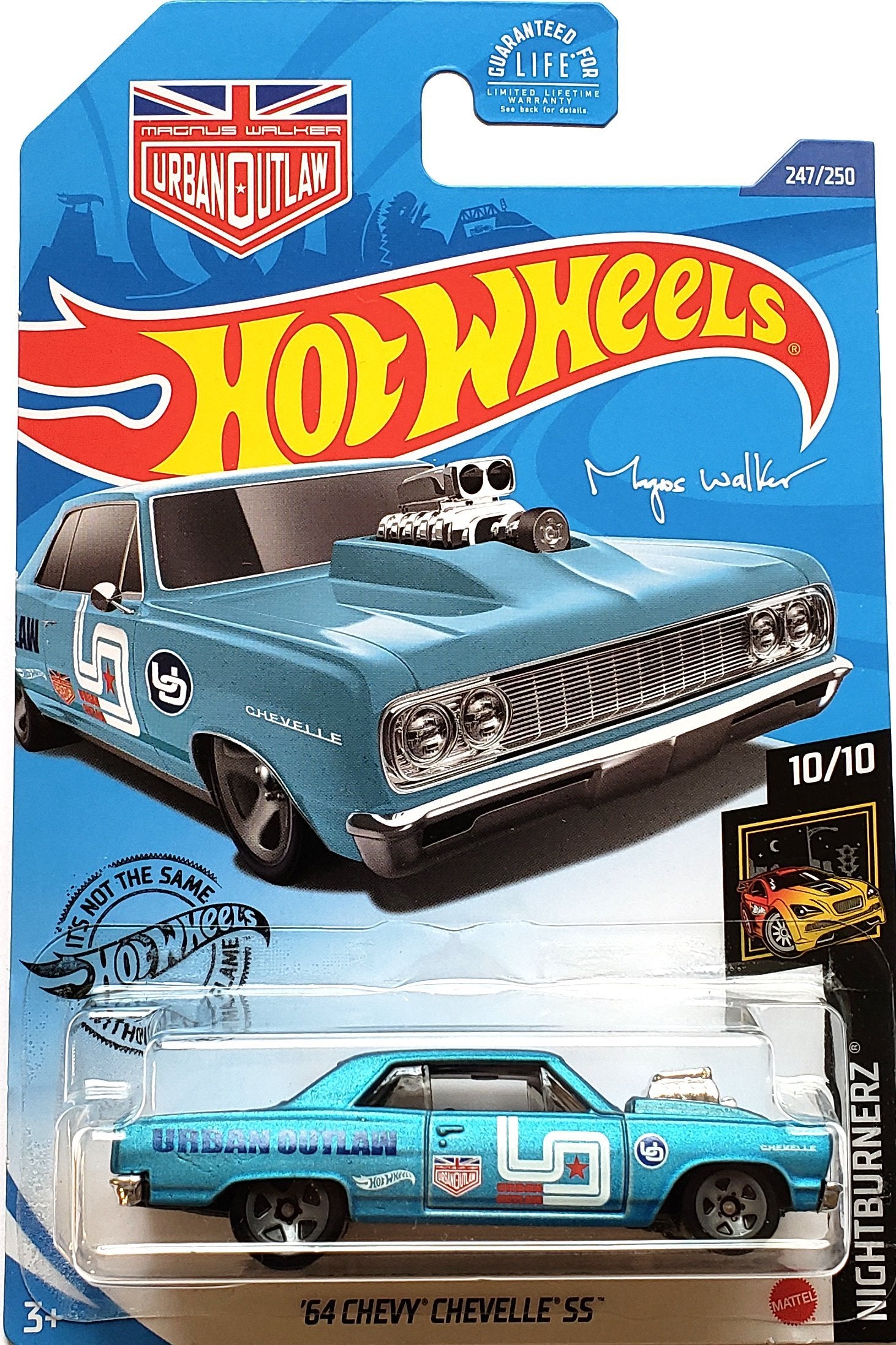 2020 Hot Wheels Mainline #247 - 1964 Chevy Chevelle SS (Satin Blue) GHD15