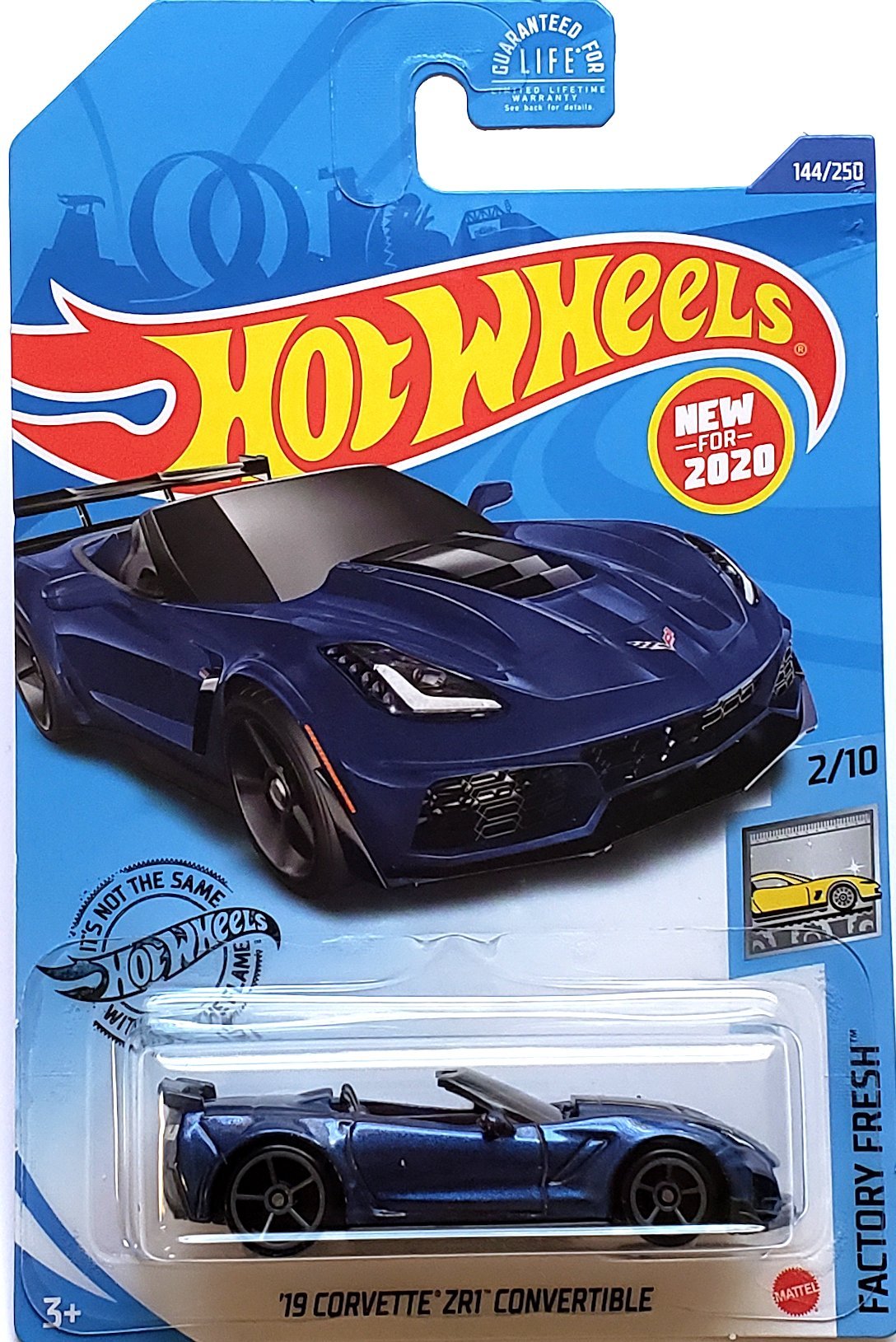 2020 Hot Wheels Mainline #144 - 2019 Corvette ZR1 Convertible C7 (Blue) GHF01