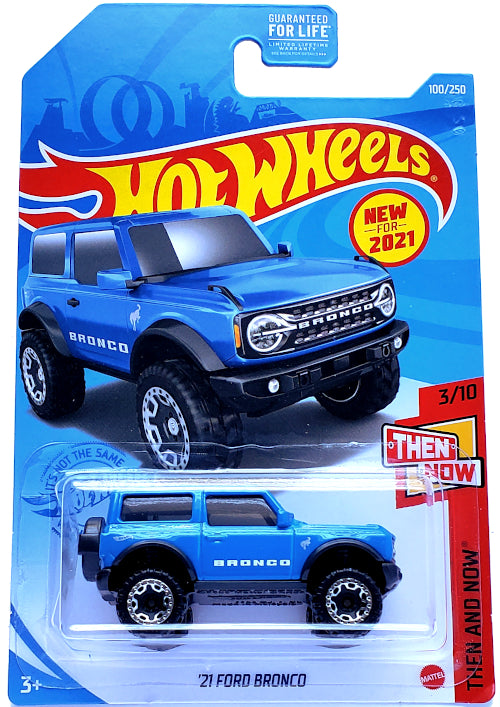 2021 Hot Wheels Mainline #100 - 2021 Ford Bronco (Blue) GRX28