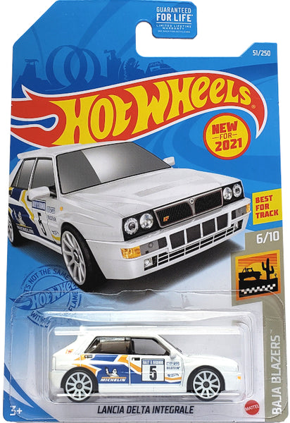 BigD Toys | 2021 Hot Wheels Lancia Delta Integrale White GRX51 Diecast