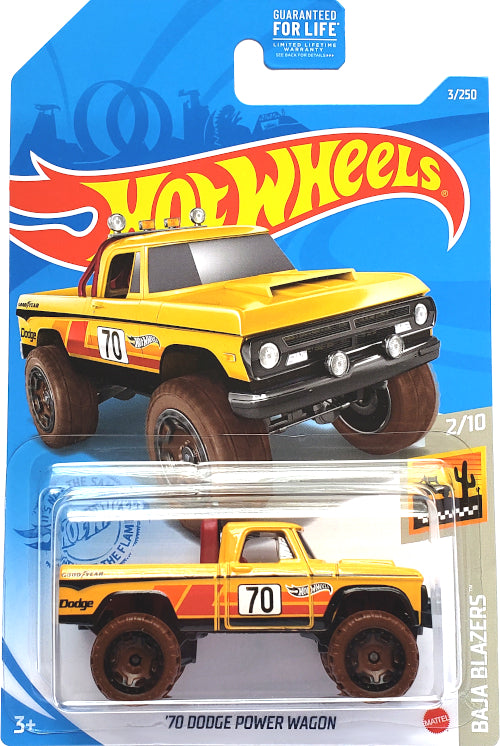 2021 Hot Wheels Mainline #003 - 1970 Dodge Power Wagon Truck (Yellow) GRX65