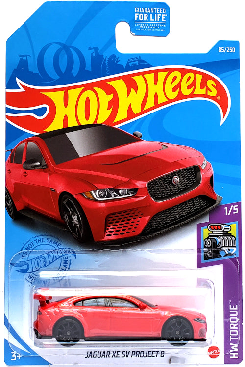 2021 Hot Wheels Mainline #085 - Jaguar XE SV Project 8 Sedan (Red) GRY05