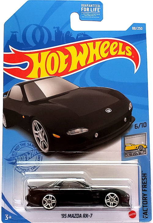 2021 Hot Wheels Mainline #088 - 1995 Mazda RX-7 FD3S RX7 (Black) GRY28