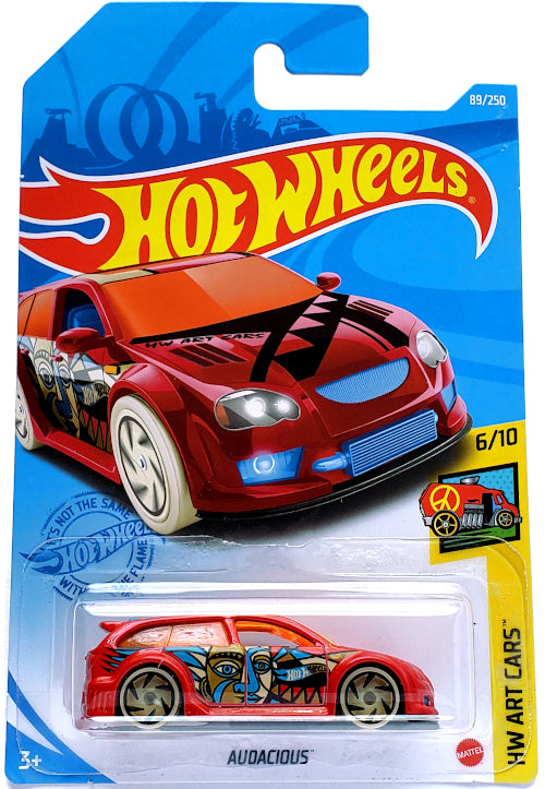 2021 Hot Wheels Mainline #089 - Audacious Tooned Jetta Wagon (Red) GRY36