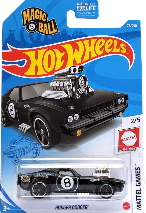 2021 Hot Wheels Mainline #073 - Rodger Dodger Magic 8 Ball (Black) GRY70