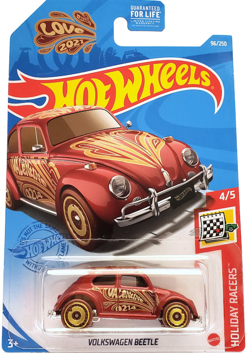 2021 Hot Wheels Mainline #096 - Volkswagen Beetle VW Bug (Valentines Day Red) GRY79