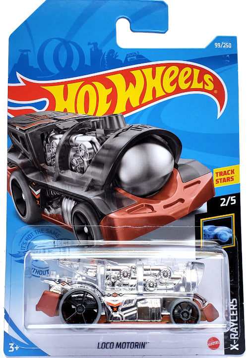 Hot Wheels Loco Motorin' Train Engine X-Raycers GTB28 Diecast Car