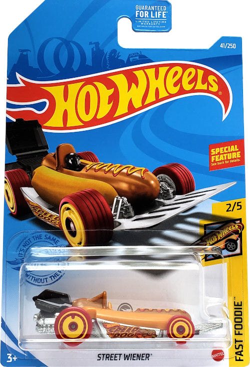 2021 Hot Wheels Mainline #041 - Street Wiener Hot Dog Car (Treasure Hunt) GTC84