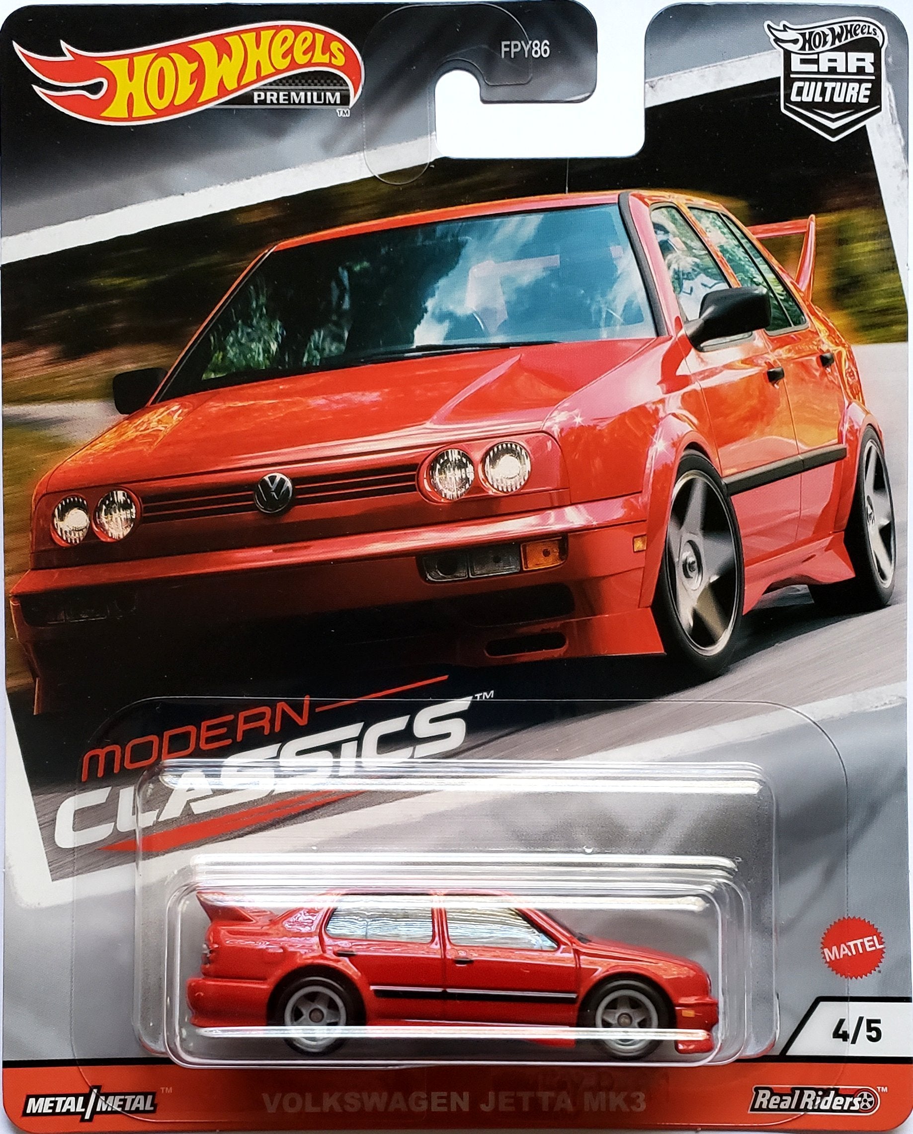 Hot Wheels Premium - Volkswagen Jetta Mk3 (Wings West Red) GJP98