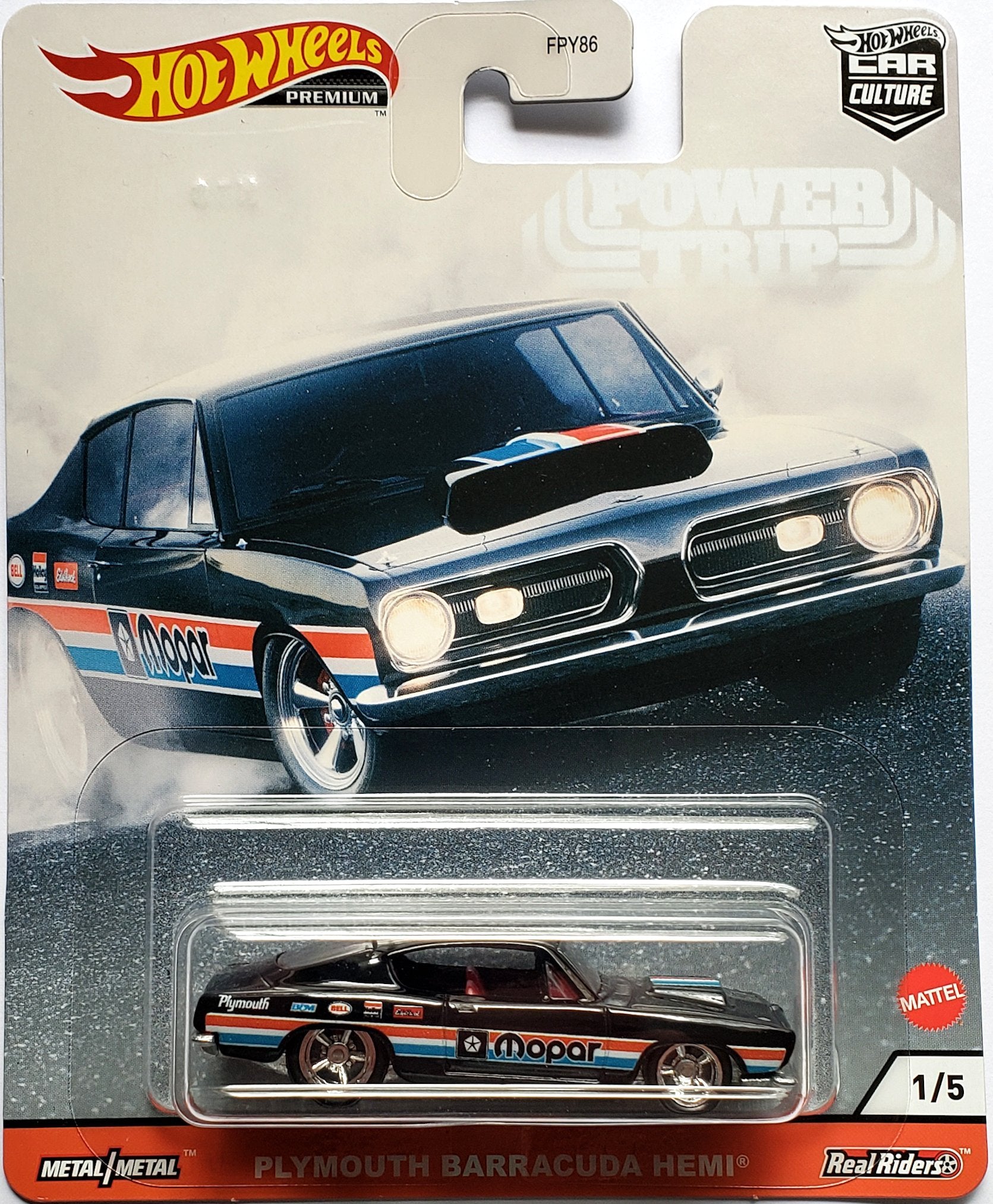 Hot Wheels Premium - Plymouth Barracuda HEMI (Black Mopar) GJR01