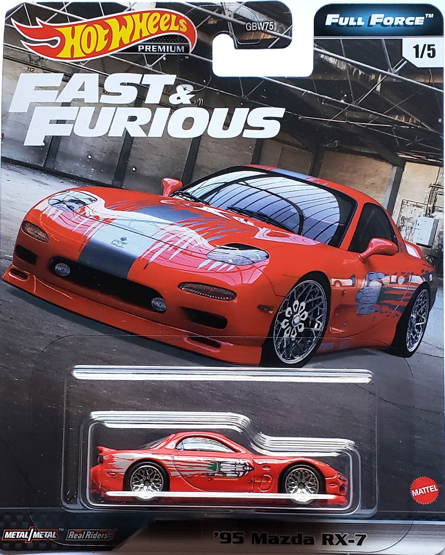 Hot Wheels Premium - 1995 Mazda RX-7 FD (Fast and Furious Red) GJR76