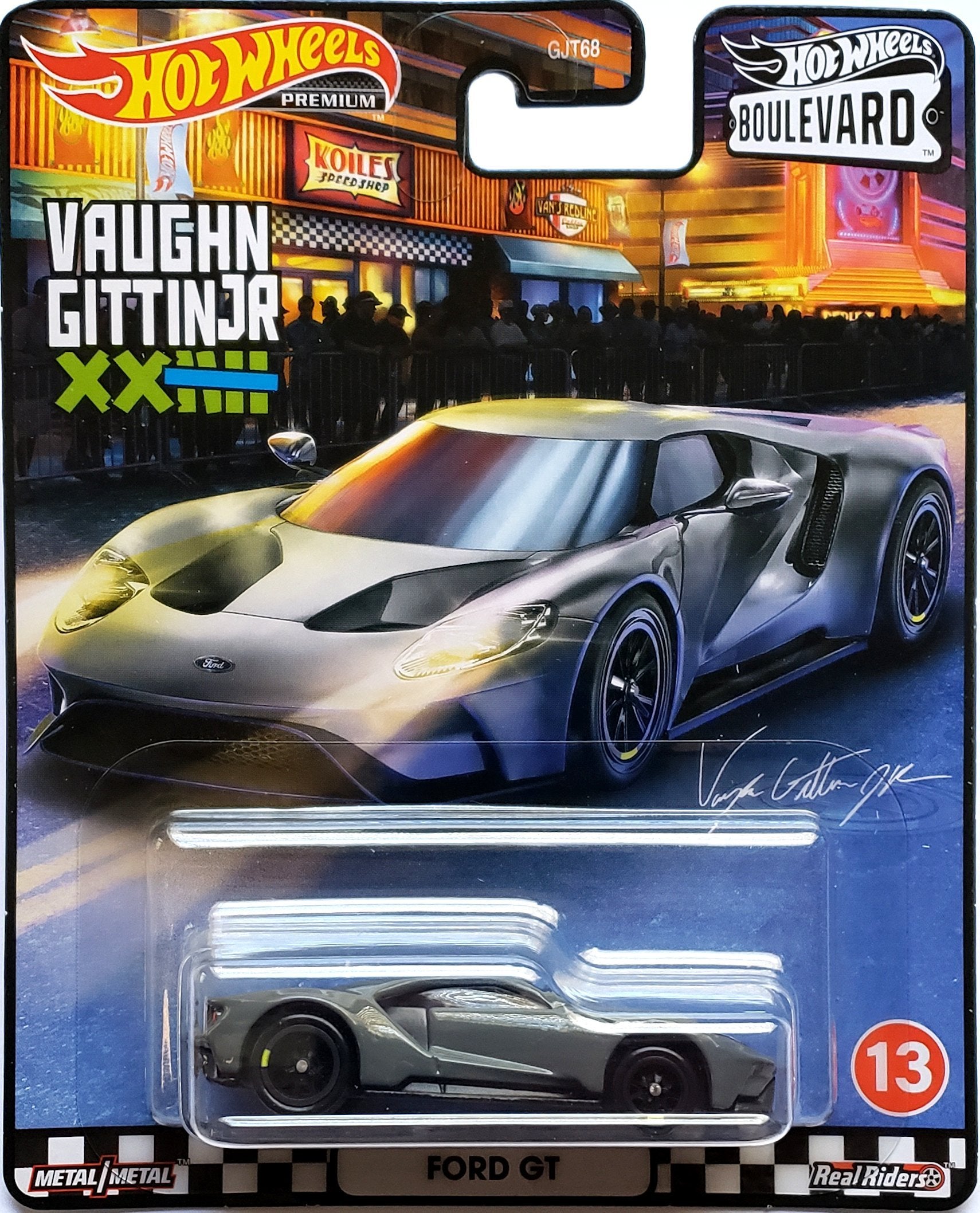 Hot Wheels Boulevard Premium - #13 Ford GT Vaughn Gittin Jr. (Grey) GJT83