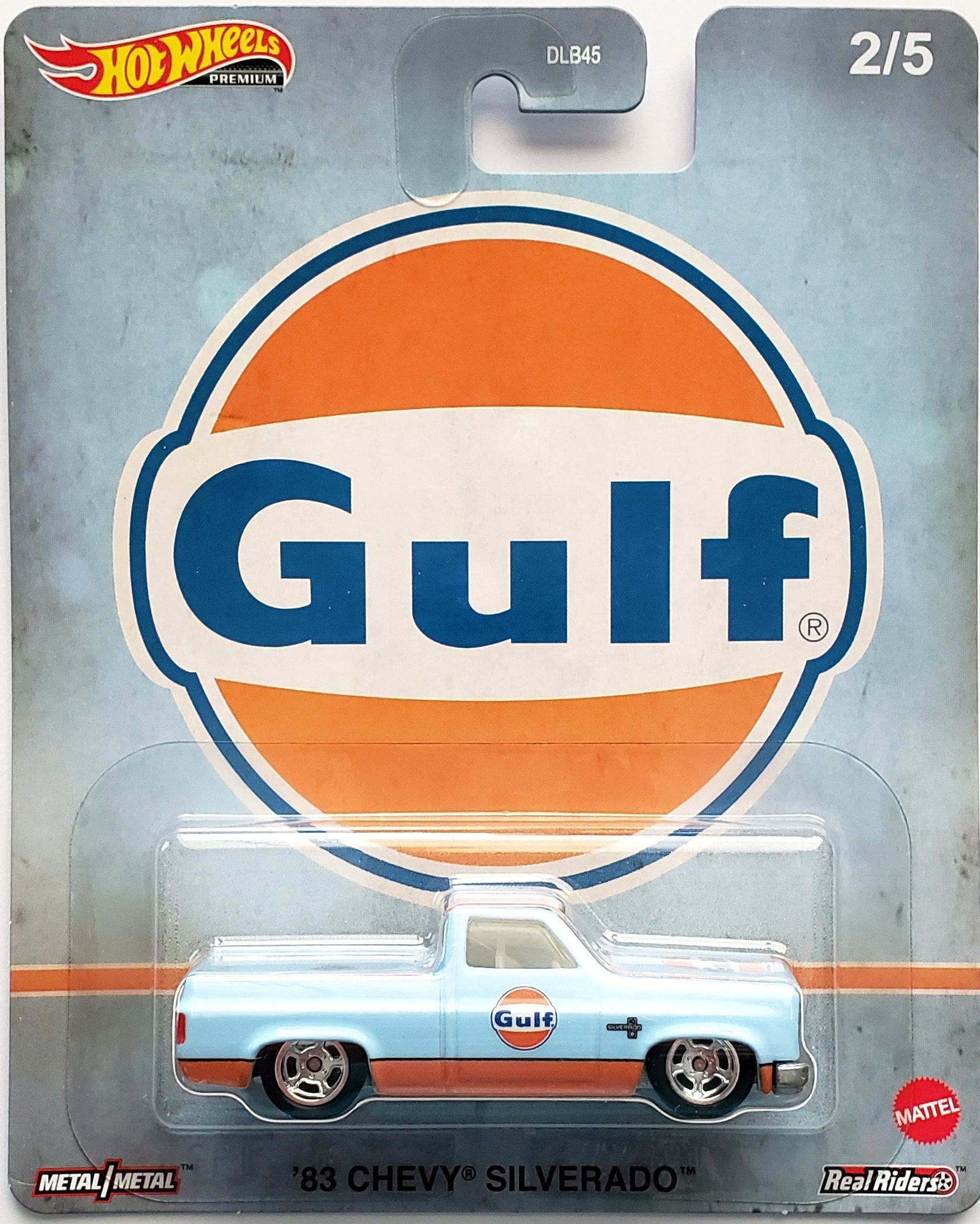 Hot Wheels Premium - 1983 Chevy Silverado Gulf Pickup Truck (Blue) GRL36