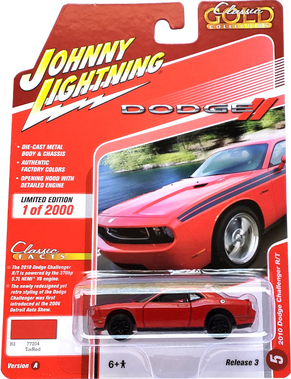 2020 Johnny Lightning Classic Gold - 2010 Dodge Challenger R/T (Red) JLCG023-35A