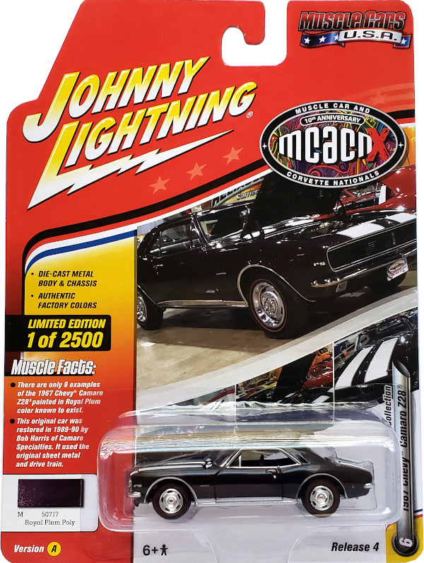 2018 Johnny Lightning Muscle Cars USA - 1967 Chevy Camaro Z28 (Purple) JLMC016-46A