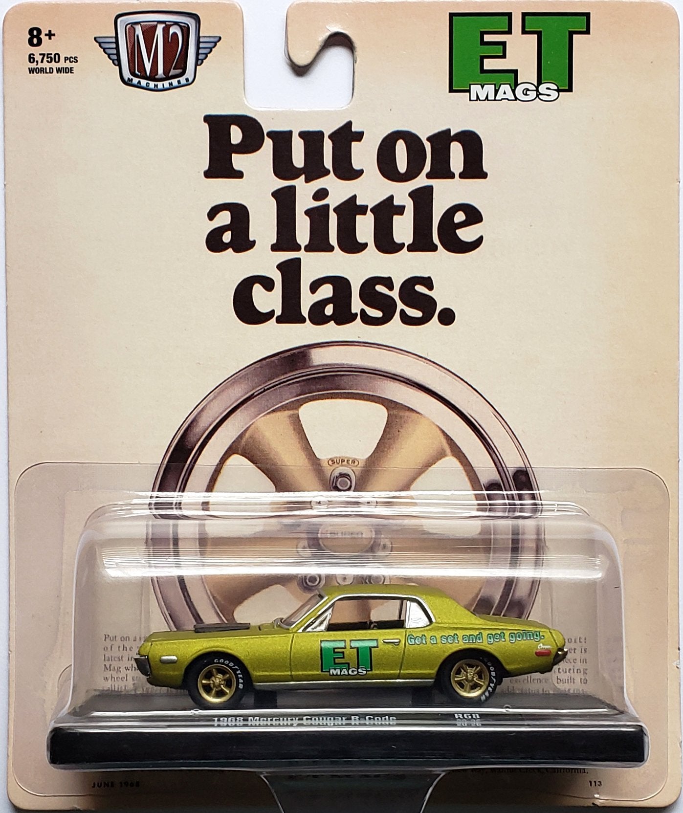2020 M2 Machines Auto Drivers #R682026 - 1968 Mercury Cougar R-Code (Lime Green)