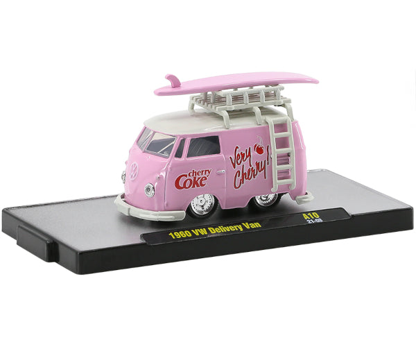 2021 M2 Machines Coca Cola A10-21-08 - 1960 VW Delivery Van (Cherry Coke Pink)