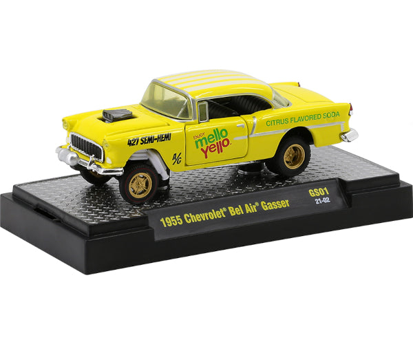 2021 M2 Machines Coca Cola GS01-21-02 - 1955 Chevrolet Bel Air Gasser (Mello Yello)