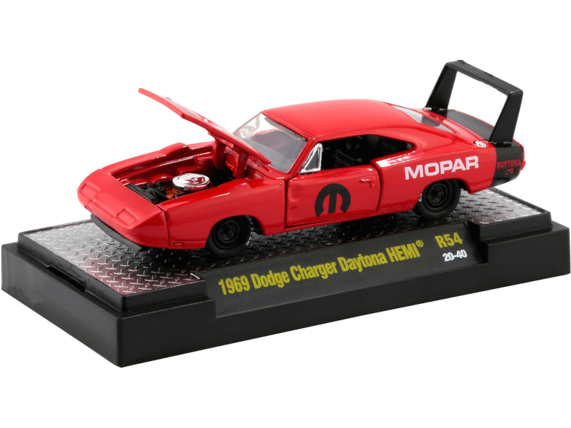 2020 M2 Machines Desktop R54-20-40 - 1969 Dodge Charger Daytona HEMI (Red)