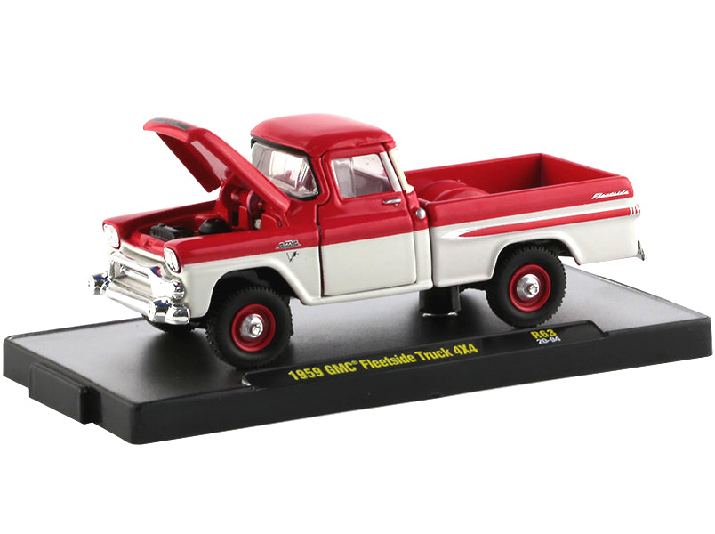 2020 M2 Machines Desktop R63-20-94 - 1959 GMC Fleetside Pickup Truck 4x4 (Red)